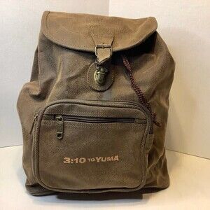 3:10 to Yuma Backpack Bookbag Style #341 Brown Drawstring